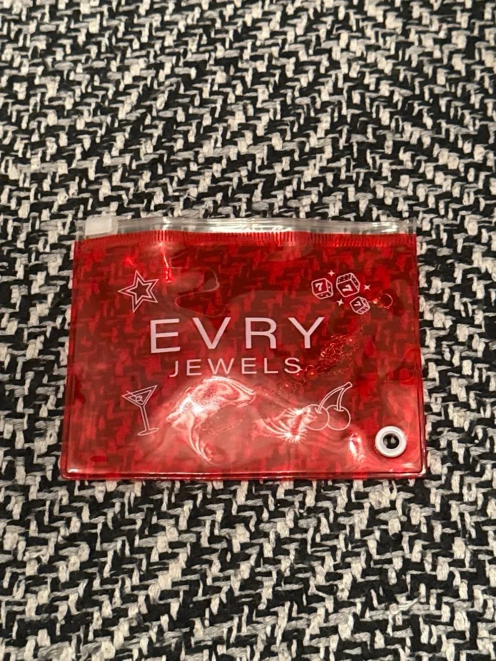 Red Clear Accessory Pouch